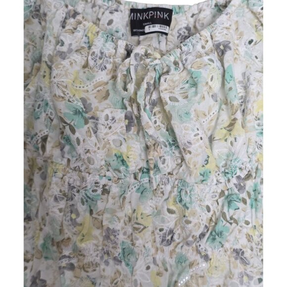 Women's - MINKPINK Irwin Eyelet Floral Top, Size Small - Picture 3 of 7